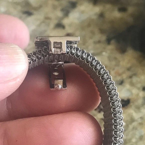 NWOT 14kt Wht Gold/Dia Charm Bracelet - Picture 7 of 8